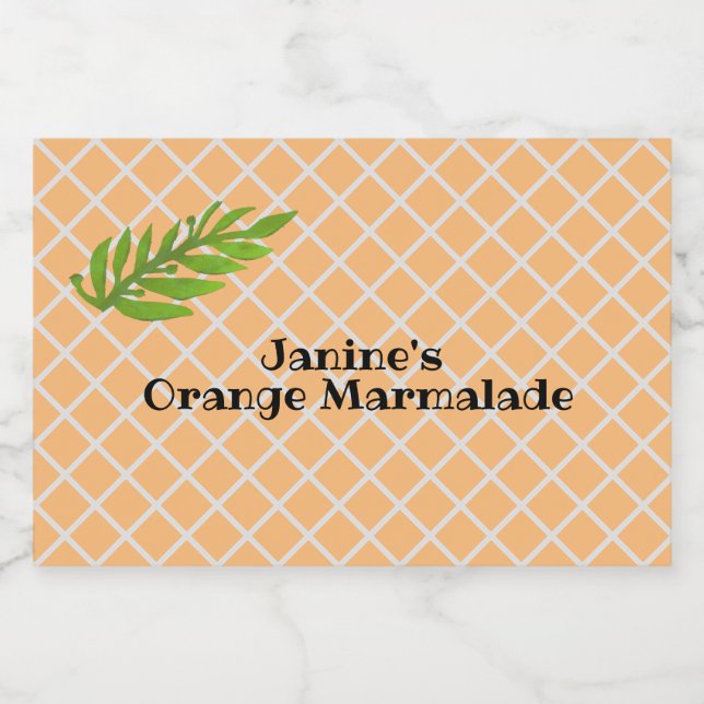 Orange Marmalade Lebensmitteletikett (Einzelnes Label)