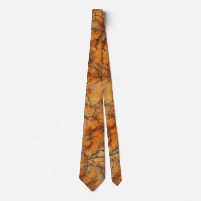 Orange Marmorhintergrund Krawatte (Vorderseite)