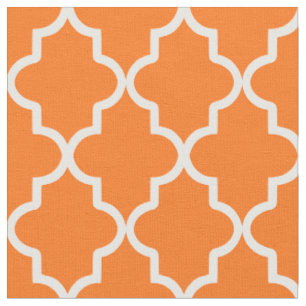 Orange marokkanische Quatrefolie Stoff