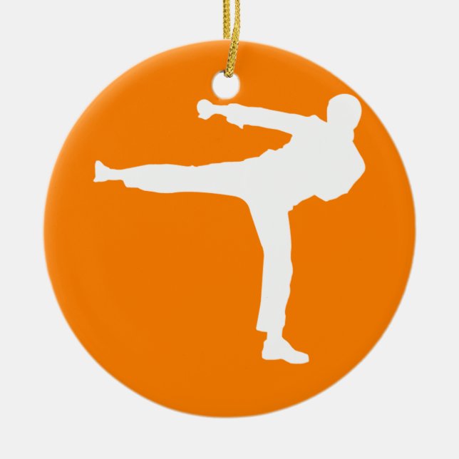 Orange Martial Arts Keramik Ornament (Vorne)