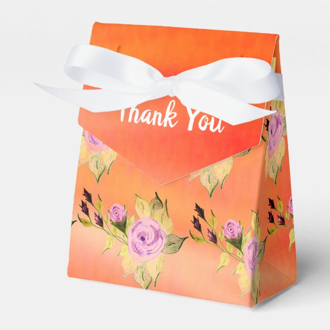 Orange Mauve und Lila Geschenkschachtel (Vorderseite)