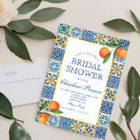 Orange Mediterranean Blau Brautparty