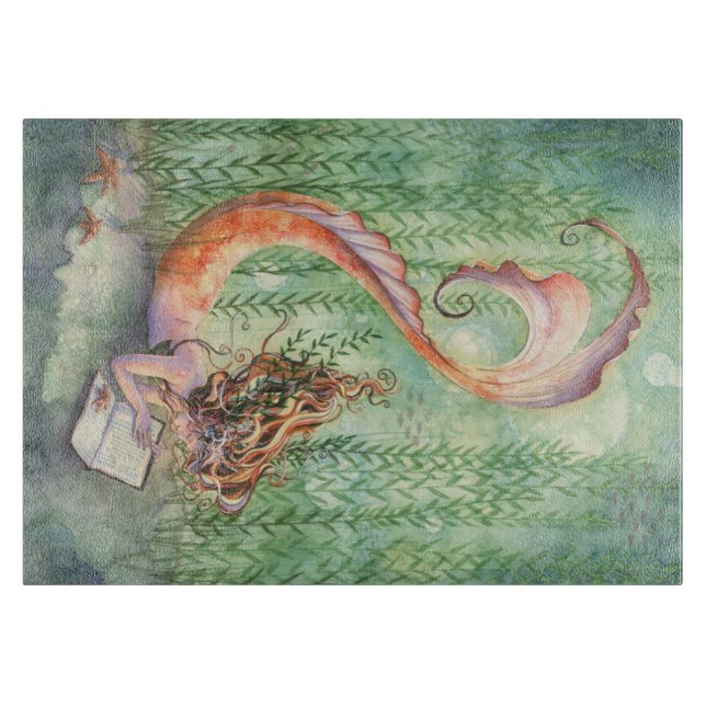 Orange Meerjungfrau-Schneidebrett Schneidebrett (Vorderseite)