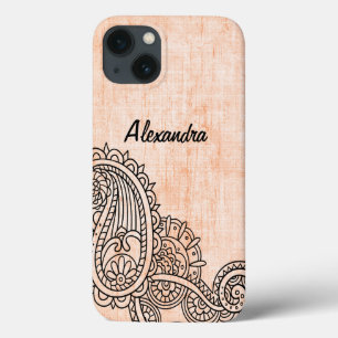 Orange Mehndi Motif Galaxy Note 4 Coque