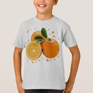Orange mit einem Sprig. T-Shirt