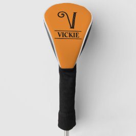 Orange Mit Monogramm Golf Head Cover Golf Headcover