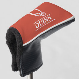 Orange Mit Monogramm Putter Head Cover Golf Headcover