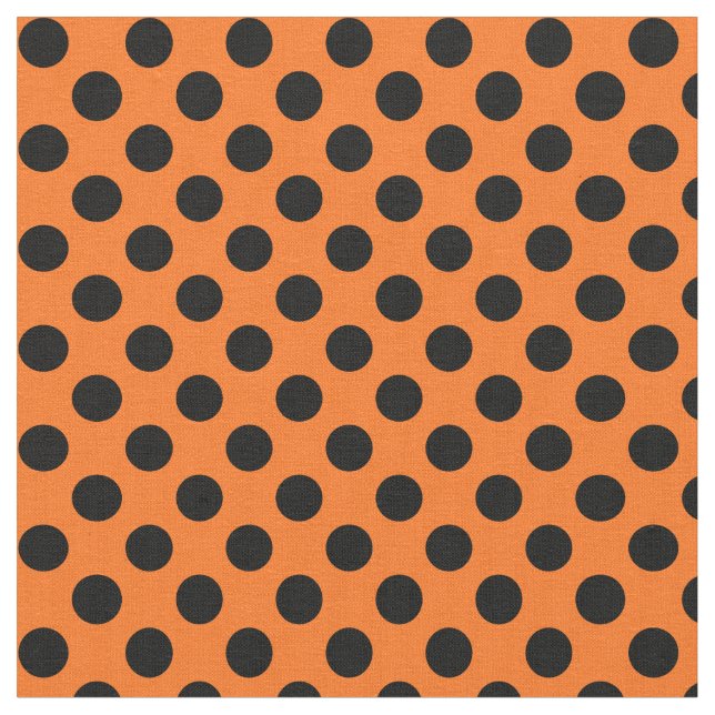 Orange mit schwarzem Tupfen-Gewebe Stoff (Nahaufnahme)