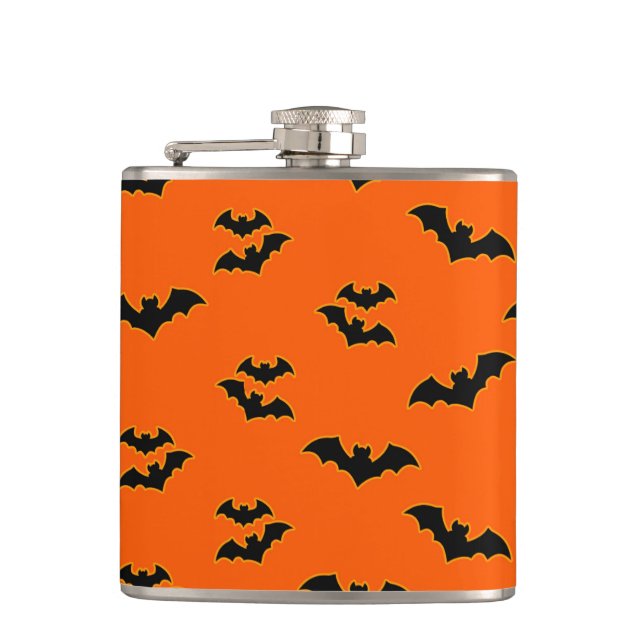 ORANGE MIT SCHWARZEN HALLOWEEN FLYBATTEN FLACHMANN (Vorderseite)