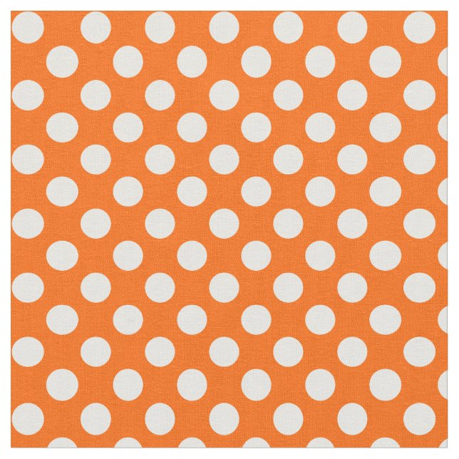 Orange mit weißem Tupfen-Gewebe Stoff (Nahaufnahme)