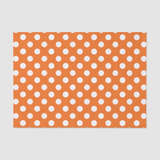 Orange mit weißem Tupfen-Seidenpapier Seidenpapier (Vorderseite)