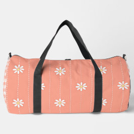 ORANGE MIT WEISSEN MÜLLEN UND KARIERTEM MUSTER DUFFLE BAG