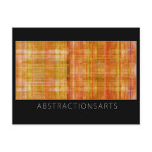 Orange Modern Art Postcard