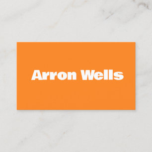Orange Modern Bold Typografy Visitenkarte