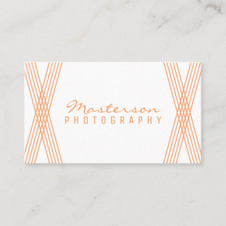 Orange Modern Deko Business Card Visitenkarte
