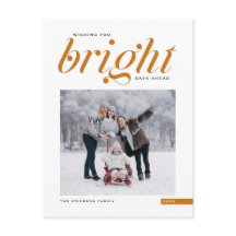 Orange Modern Script Bright Days Ahead Foto