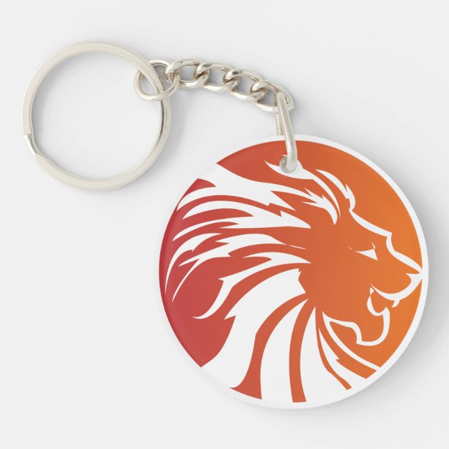 Orange moderne de logo de lion personnalisée (Devant)