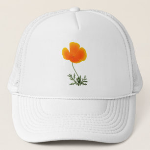 orange Mohnblume Truckerkappe