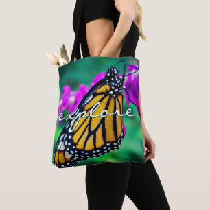 Orange Monarch Butterfly Entdecken Sie Script Mode Tasche