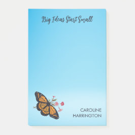 Orange Monarch Butterfly Sky Blue Inspiration Post-it Klebezettel