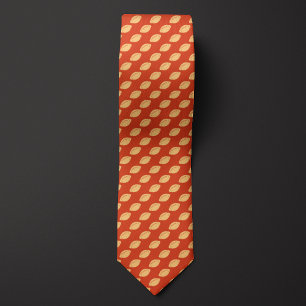 Orange Monochromatischer Fußball Krawatte