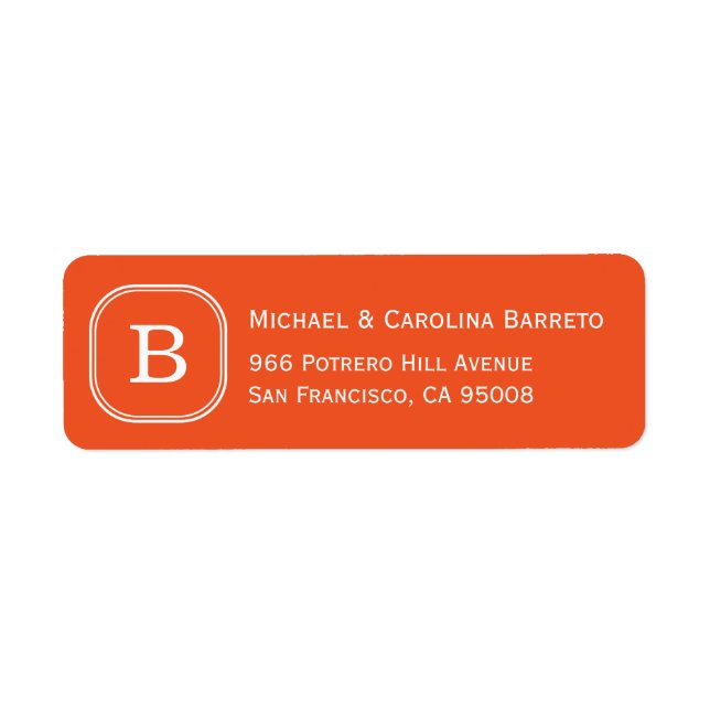 Orange Monogram Labels (Vorne)