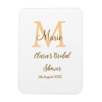 Orange Monogramm Brautparty geben den Namen modern