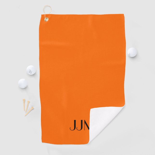 Orange-Monogramm Golfhandtuch (Insitu)