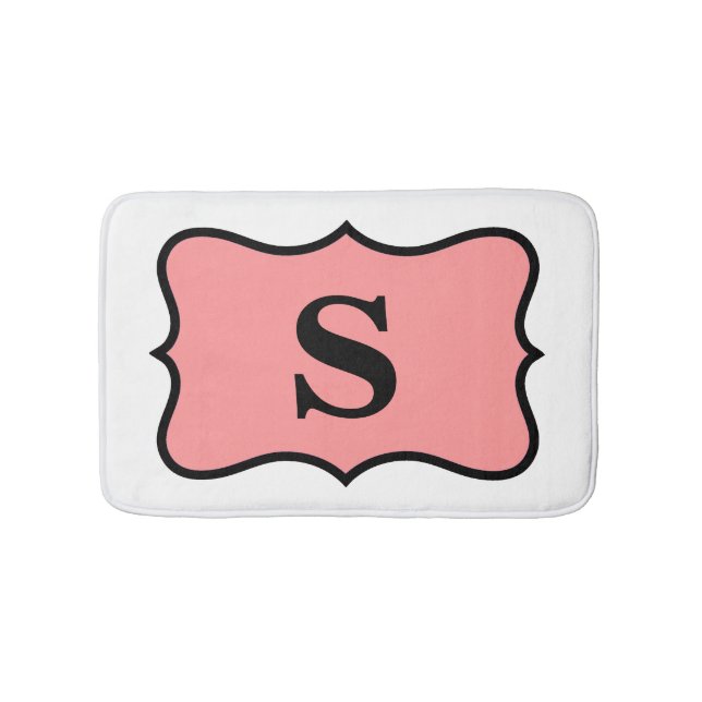 Orange-Monogramm-Wohngestaltung Badematte (Vorderseite)