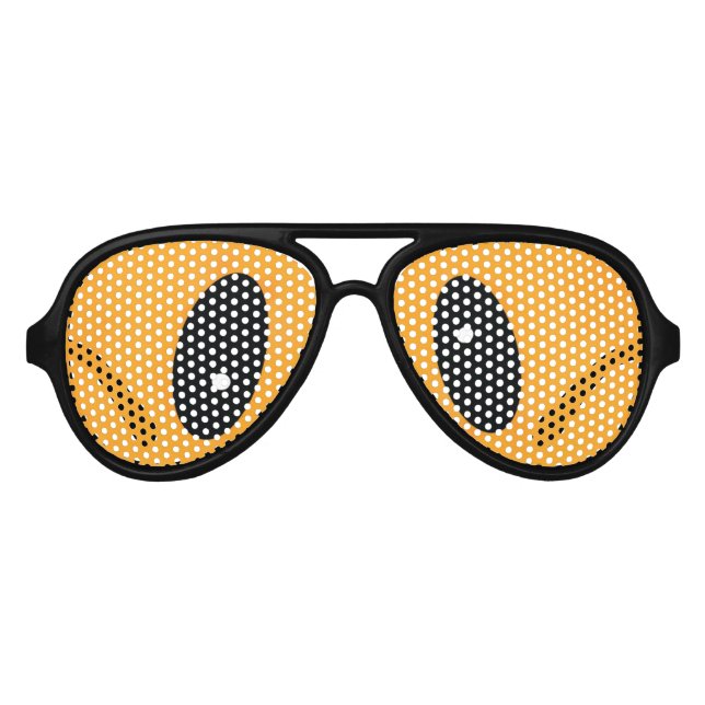 Orange Monster Eyes Party Partybrille (Vorderseite)