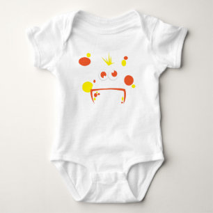 Orange Monster-Gesichtsbekleidung Baby Strampler