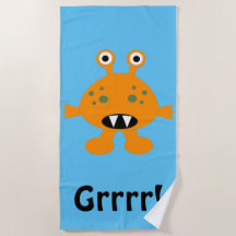 Orange Monster - Strandtuch