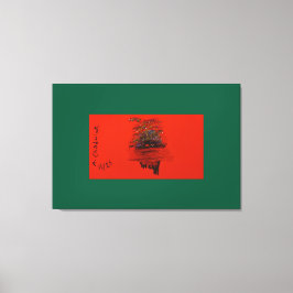 Orange Moon Landscape Leinwanddruck