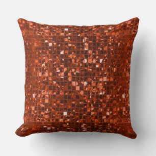 Orange-Mosaikmuster-Kissen Kissen