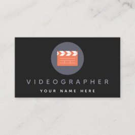 Orange Movie Clapper Board Videografie Film Slate Visitenkarte