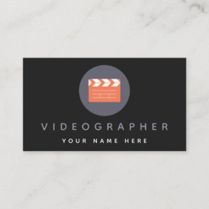 Orange Movie Clapper Carte Vidéographe Ardoise