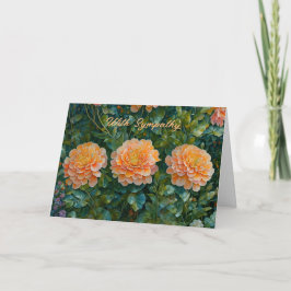 Orange Mum Blume im Garten Sympathie Karte