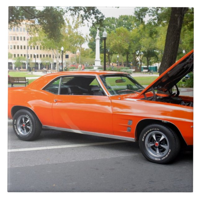 Orange Muskel Fliese (Vorderseite)