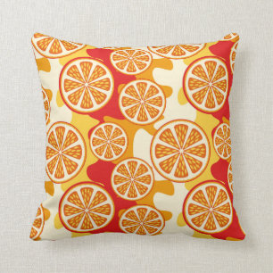 Orange Muster Kissen