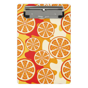 Orange Muster Mini Klemmbrett
