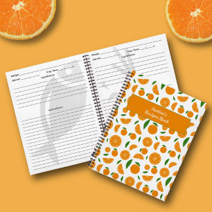 Orange Muster Rezept Notizbuch