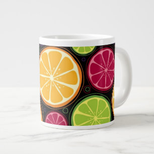 Orange Muster und Hintergrund Jumbo-Tasse