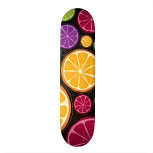 Orange Muster und Hintergrund Skateboard
