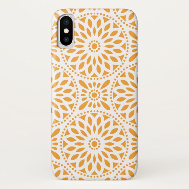 Orange Musterabstrakter Mandala Case-Mate iPhone Hülle (Rückseite)