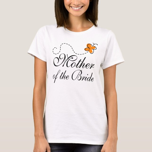 Orange Mutter der Braut T-Shirt (Vorderseite)