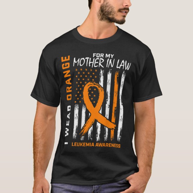 Orange Mutter im Gesetz Leukämie Bewusstsein Ameri T-Shirt (Vorderseite)