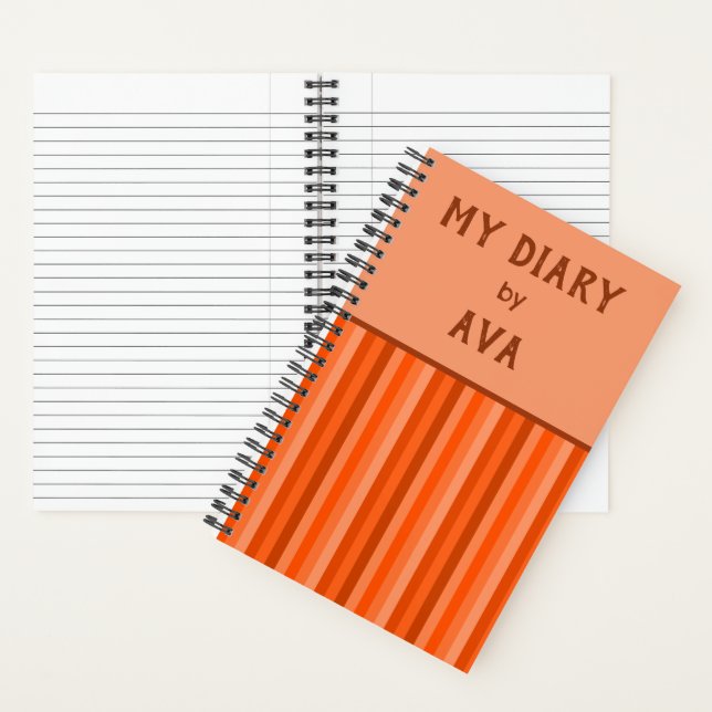 Orange My Diary by Me Stried Journal (À l'intérieur)