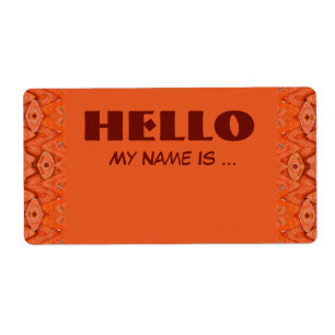 orange NamensAbzeichen