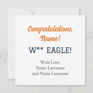 ORANGE, NAVY Auburn, Alabama Carte Cadeau Personna