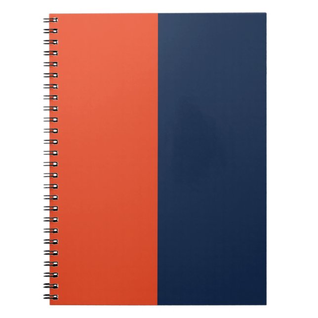 Orange & Navy Blue CUSTOM Notizblock (Vorderseite)